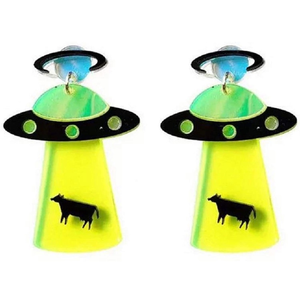 NWT 👽 Iridescent Alien Abduction Dangle Earrings👽